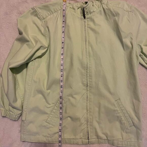 Soft Green Christopher and Banks Hooded Zip Up Jacket Coat Size Medium - Picture 6 of 10